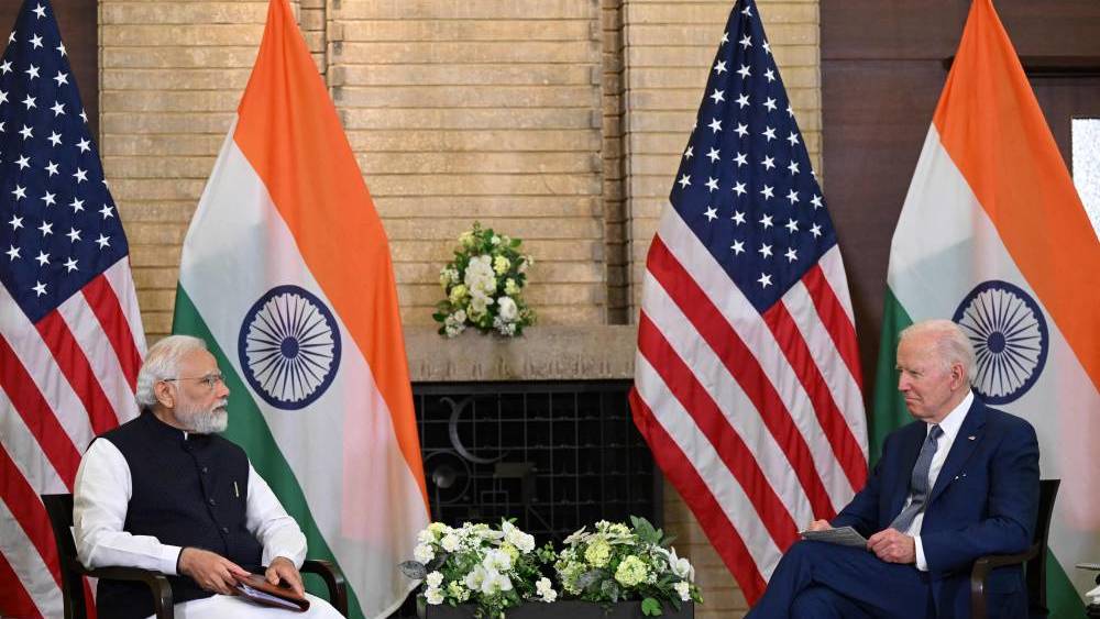 رئيس الوزراء الهندي مع الرئيس الأمريكي جو بايدن
